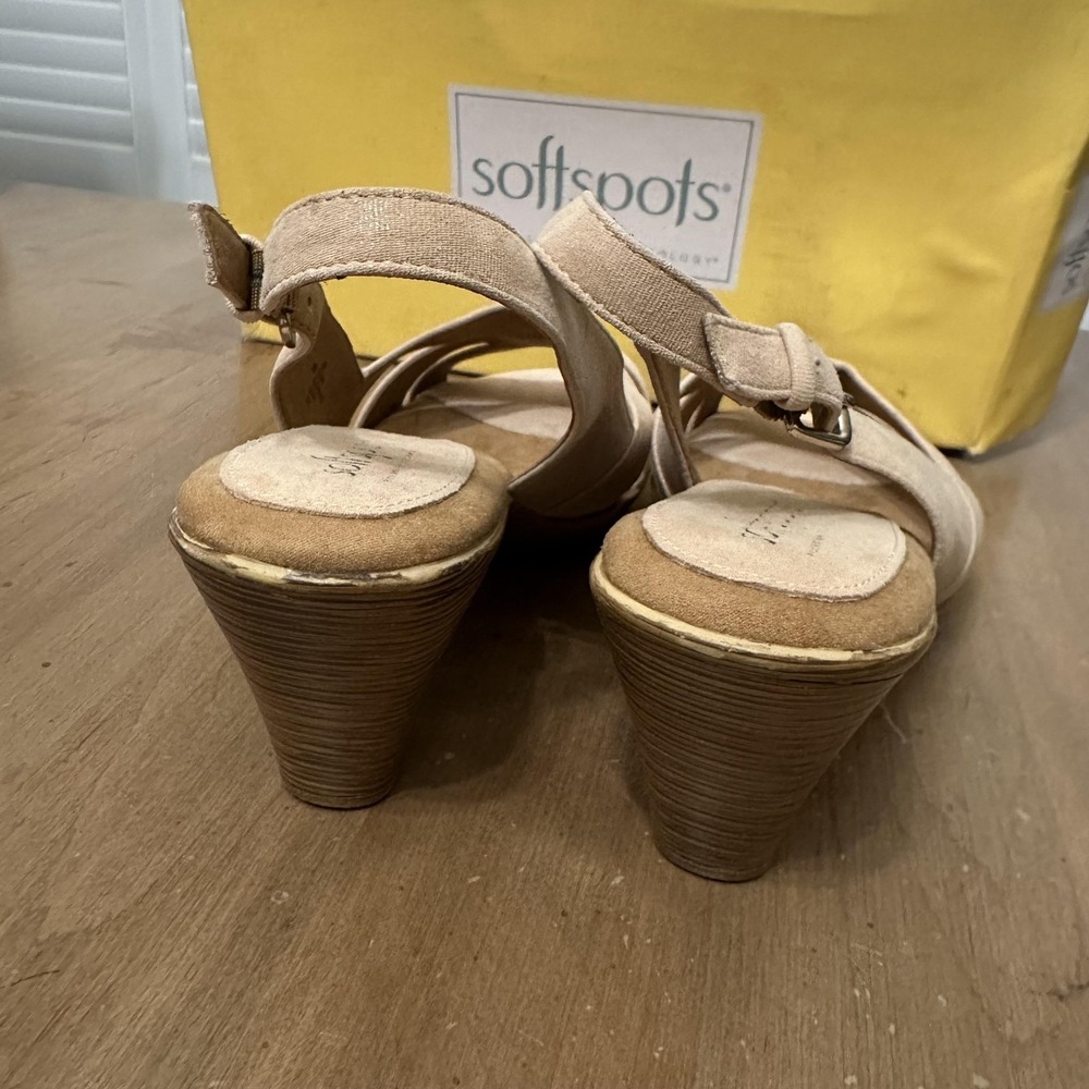 Softspots Sandals Womens Size 10 WW Washed Pink Neima Suede Slingback 7306529 - Picture 6 of 8